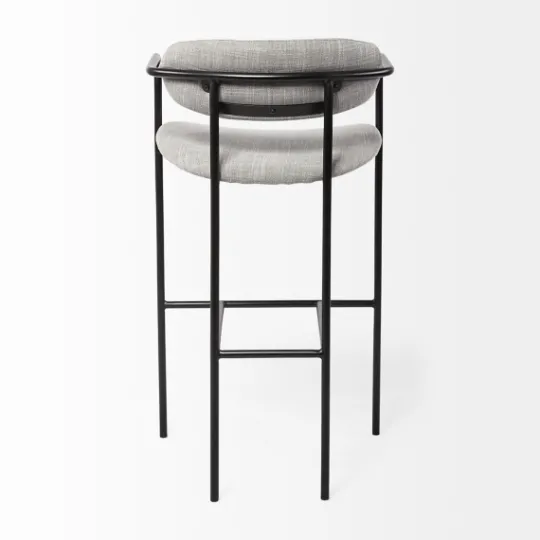 Kirkland's Home Smoke Arm Rest Upholstered Bar Stool- Bar Stools & Counter Height Stools