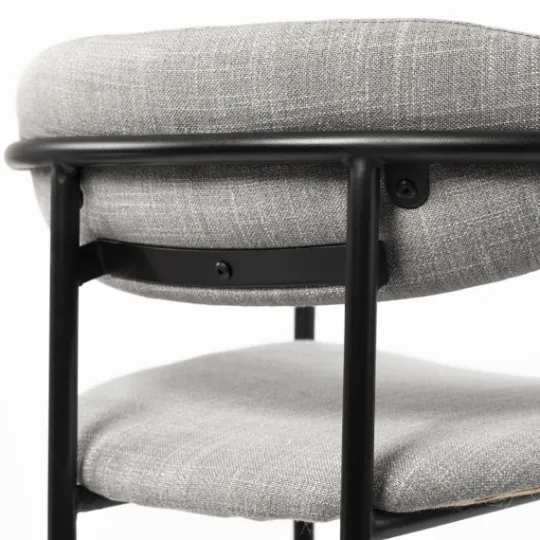 Kirkland's Home Smoke Arm Rest Upholstered Bar Stool- Bar Stools & Counter Height Stools