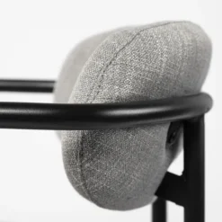Kirkland's Home Smoke Arm Rest Upholstered Bar Stool- Bar Stools & Counter Height Stools