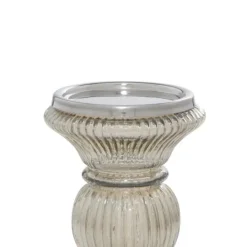 Kirkland's Home Smoke Glass Pillar Candle Holders, Set Of 3- Candle Holders