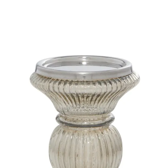 Kirkland's Home Smoke Glass Pillar Candle Holders, Set Of 3- Candle Holders