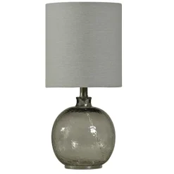 Kirkland's Home Smoke Spanish Glass Ball Mini Table Lamp- Table Lamps