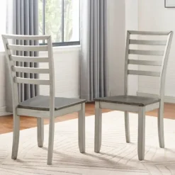 Kirkland's Home Smoked Alabaster And Honey Wood 7-Pc. Dining Set- Dining Sets