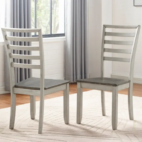 Kirkland's Home Smoked Alabaster And Honey Wood 7-Pc. Dining Set- Dining Sets