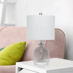 Kirkland's Home Smokey Hammered Glass Shade Table Lamp- Table Lamps