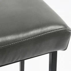 Kirkland's Home Smokey Vegan Leather Counter Stools, Set Of 2- Bar Stools & Counter Height Stools