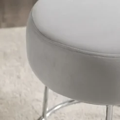 Kirkland's Home Smokey Velvet Vanity Stool- Benches & Ottomans