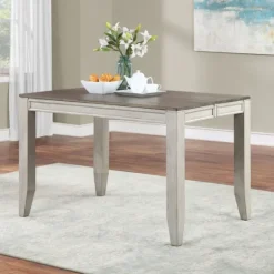 Kirkland's Home Smoky Alabaster Wooden 9-Pc. Dining Set- Dining Tables