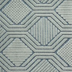Kirkland's Home Smoky Blue Geometric Indoor/Outdoor Area Rug, 5X7- Outdoor Rugs