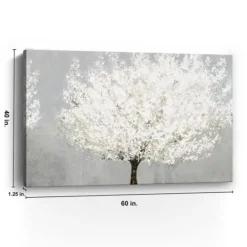 Kirkland's Home Snow Kissed Blossoms Giclee Canvas Art Print- Canvas Art
