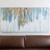 Kirkland's Home Sodalite Drips Canvas Art Print, 60X30 In.- Canvas Art