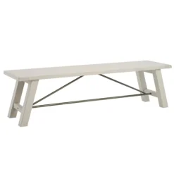 Kirkland's Home Sofia Wooden Dining Bench With Metal Bars- Dining Chairs