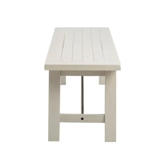 Kirkland's Home Sofia Wooden Dining Bench With Metal Bars- Dining Chairs