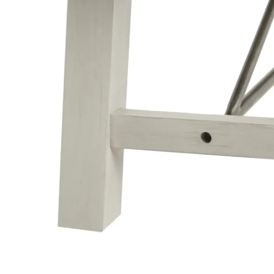 Kirkland's Home Sofia Wooden Dining Bench With Metal Bars- Dining Chairs