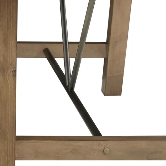 Kirkland's Home Sofia Wooden Dining Table With Metal Bars- Dining Tables
