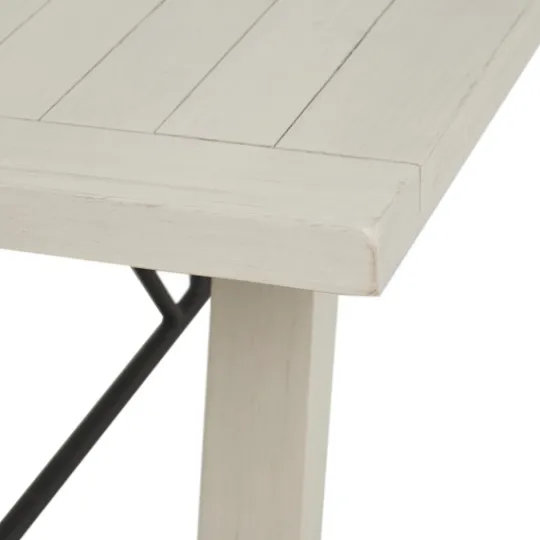 Kirkland's Home Sofia Wooden Dining Table With Metal Bars- Dining Tables