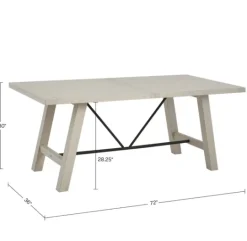 Kirkland's Home Sofia Wooden Dining Table With Metal Bars- Dining Tables