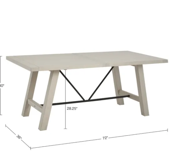 Kirkland's Home Sofia Wooden Dining Table With Metal Bars- Dining Tables