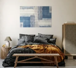 Kirkland's Home Soft Blue Abstract Wood Wall Plaque- Wall Plaques