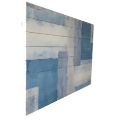 Kirkland's Home Soft Blue Abstract Wood Wall Plaque- Wall Plaques
