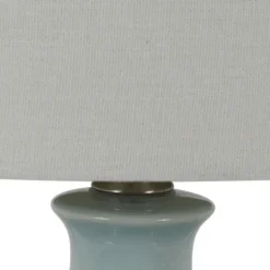 Kirkland's Home Soft Blue Embossed Ceramic Table Lamps, Set Of 2- Table Lamps