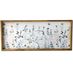 Kirkland's Home Soft Blue Garden Framed Canvas Art Print- Framed Art