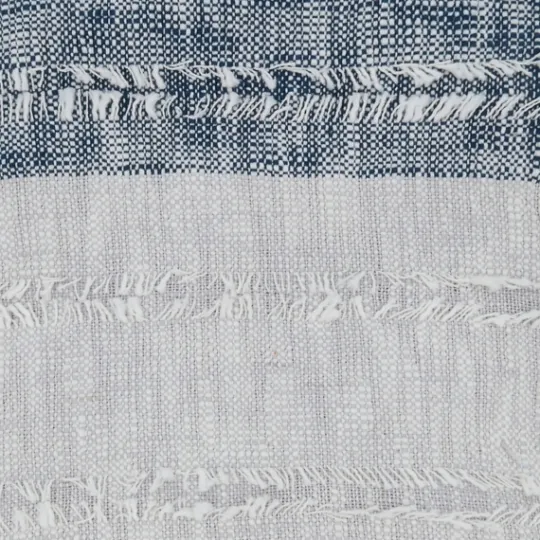 Kirkland's Home Soft Blue Textured Striped Tassel Throw- Blankets & Throws