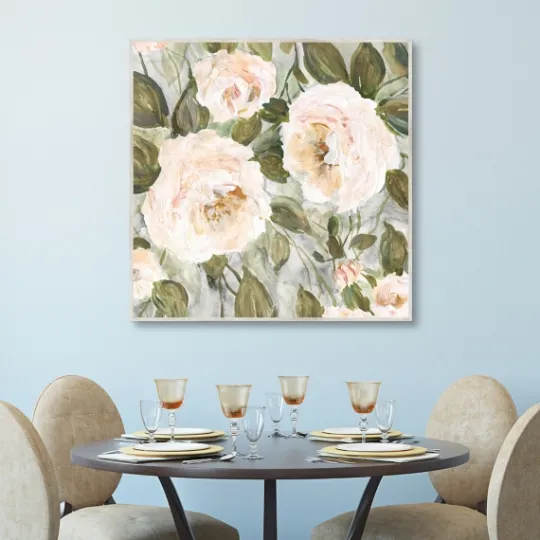 Kirkland's Home Soft California Roses Framed Canvas Art- Framed Art