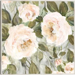 Kirkland's Home Soft California Roses Framed Canvas Art- Framed Art