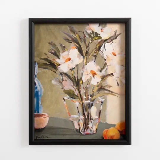Kirkland's Home Soft Floral Vase Framed Art Print- Framed Art