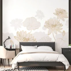 Kirkland's Home Soft Pink Floral Peel And Stick Wall Mural- Wall Murals & Wall Decals
