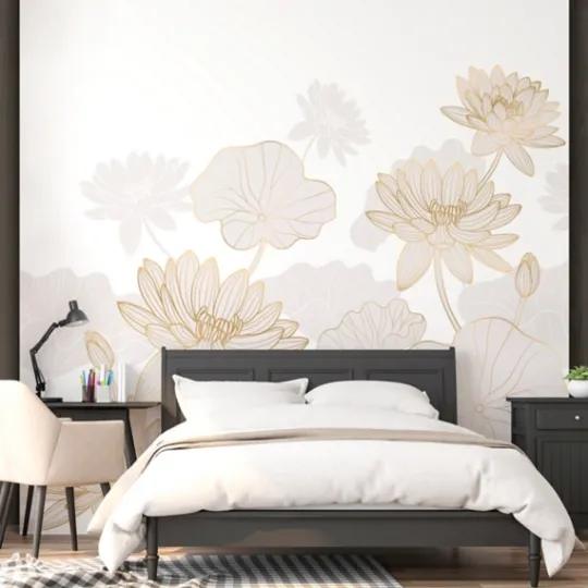 Kirkland's Home Soft Pink Floral Peel And Stick Wall Mural- Wall Murals & Wall Decals