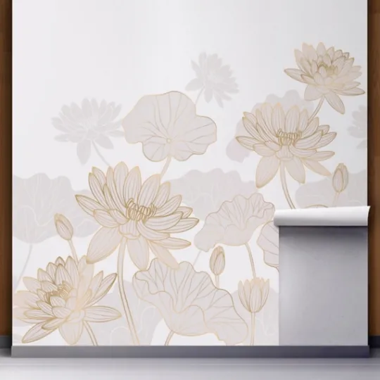 Kirkland's Home Soft Pink Floral Peel And Stick Wall Mural- Wall Murals & Wall Decals
