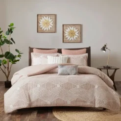 Kirkland's Home Soft Pink Tufted King 3-Pc. Comforter Set- Comforters