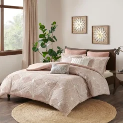 Kirkland's Home Soft Pink Tufted King 3-Pc. Comforter Set- Comforters