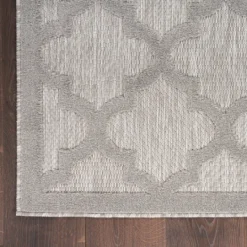 Kirkland's Home Soft Silver Trellis Outdoor Area Rug, 4X6- Outdoor Rugs