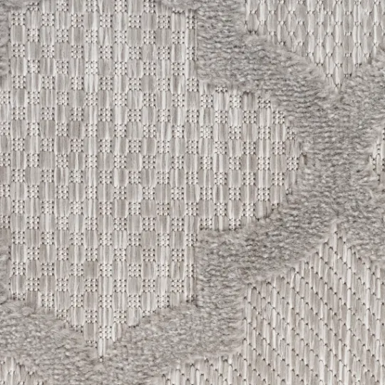 Kirkland's Home Soft Silver Trellis Outdoor Area Rug, 4X6- Outdoor Rugs