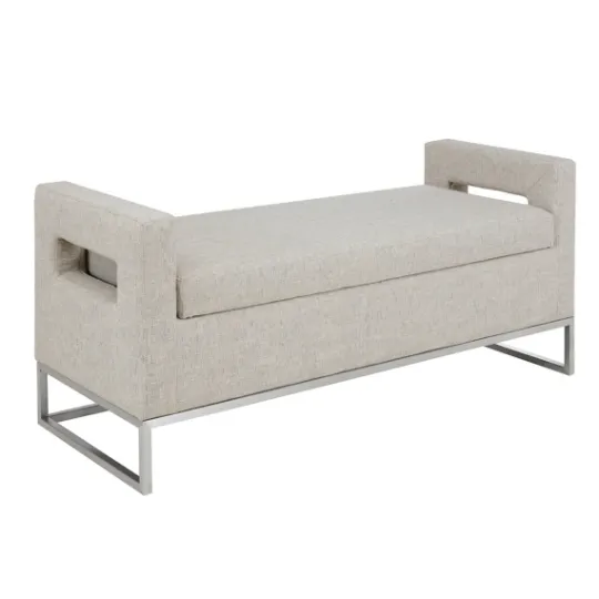 Kirkland's Home Soft Storage Bench With Open Sides- Benches & Ottomans