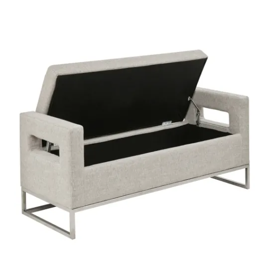 Kirkland's Home Soft Storage Bench With Open Sides- Benches & Ottomans