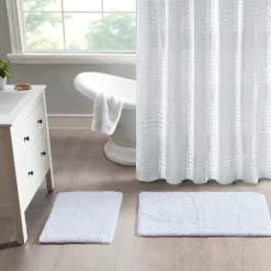 Kirkland's Home Solid Cotton Tufted Bath Mats, Set Of 2- Bathroom Rugs