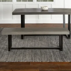 Kirkland's Home Solid Wood Two-Tone Dining Bench- Dining Chairs