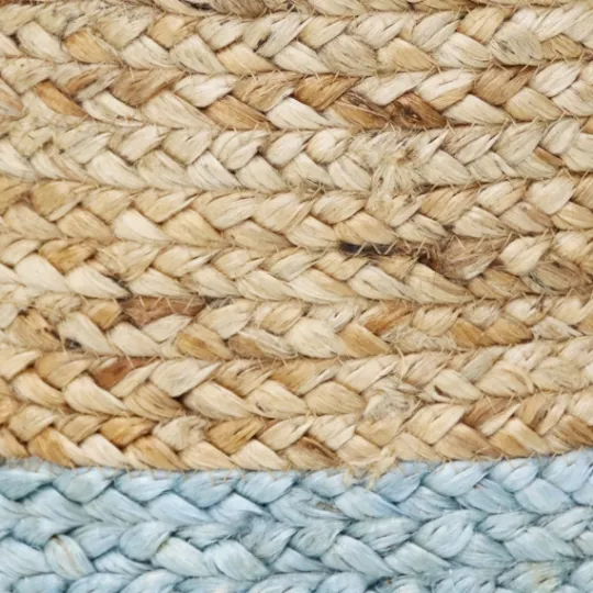 Kirkland's Home Spa Blue And Tan Woven Basket With Tassel, 19 In.- Baskets & Boxes