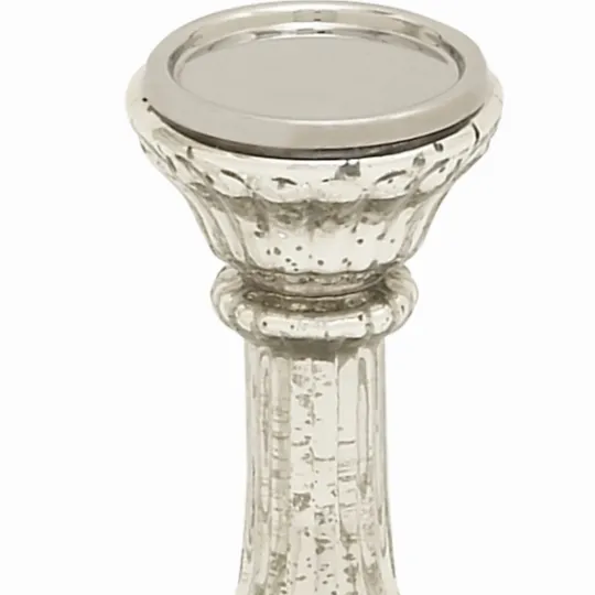 Kirkland's Home Speckled Mercury Glass Pillar Holders, Set Of 3- Candle Holders