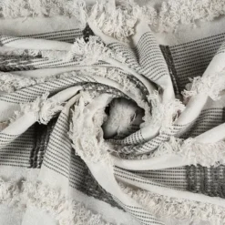 Kirkland's Home Spencer Gray And White Plaid Throw- Blankets & Throws