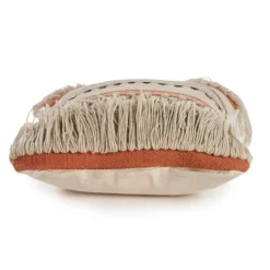 Kirkland's Home Spice And Natural Chic Fringe Pillow- Pillows