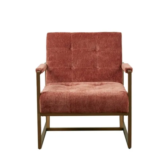 Kirkland's Home Spice Button Tufted Angular Vintage Accent Chair- Accent Chairs