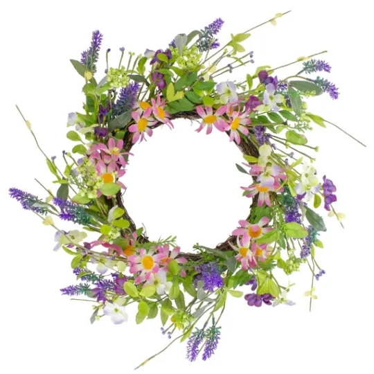 Kirkland's Home Spiral Lavender And Wildflower Blend Wreath- Wreaths