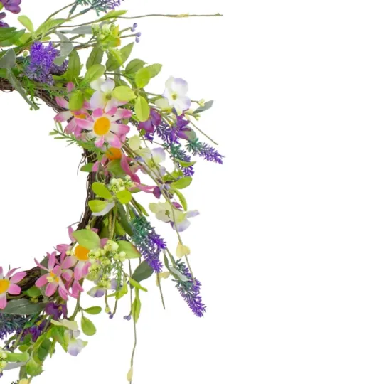 Kirkland's Home Spiral Lavender And Wildflower Blend Wreath- Wreaths