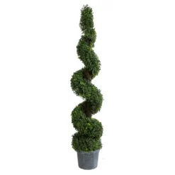 Kirkland's Home Spiral Potted Boxwood Topiary- Trees & Topiaries