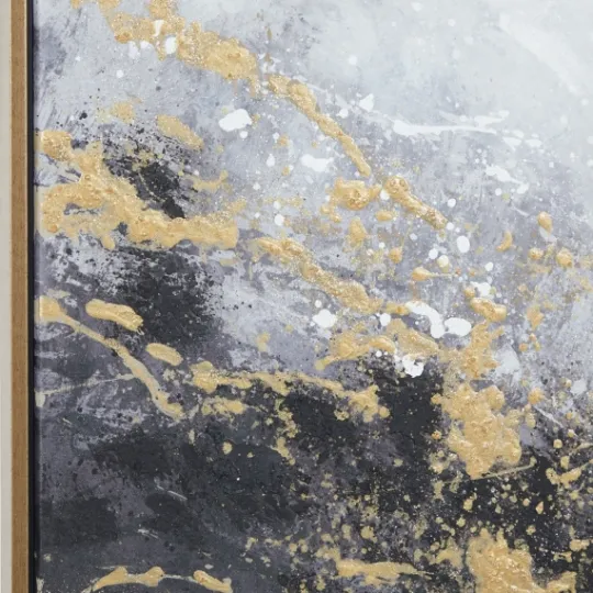 Kirkland's Home Splatter Abstract Framed Canvas Art Print- Canvas Art